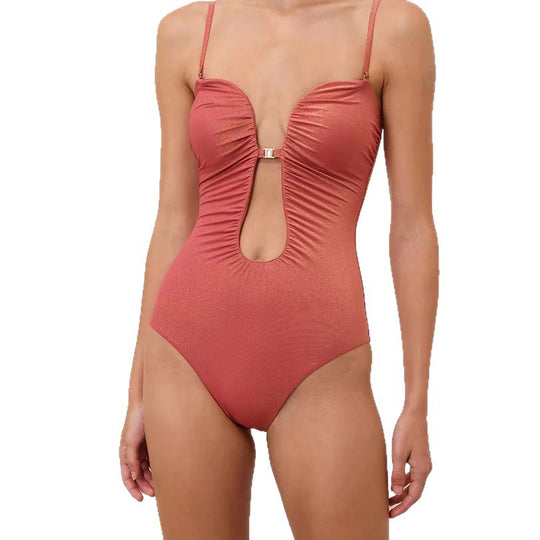 Damen eleganter Einteiler-Badeanzug mit cut-out Details R&B