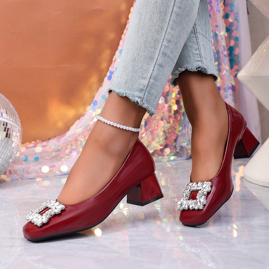 Damen Pumps mit funkelndem Schmuckdetail R&B