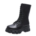 Damen Combat Boots mit extrastarker Profilsohle und modischem Schnürsystem R&B