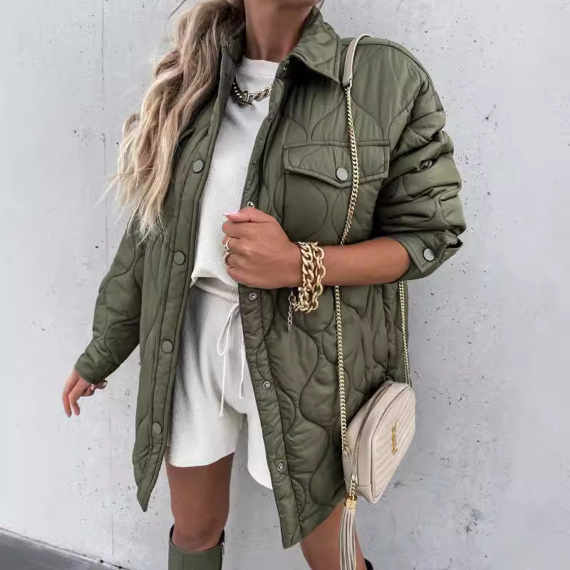 Damen gesteppte Übergangsjacke mit praktischen Taschen R&B