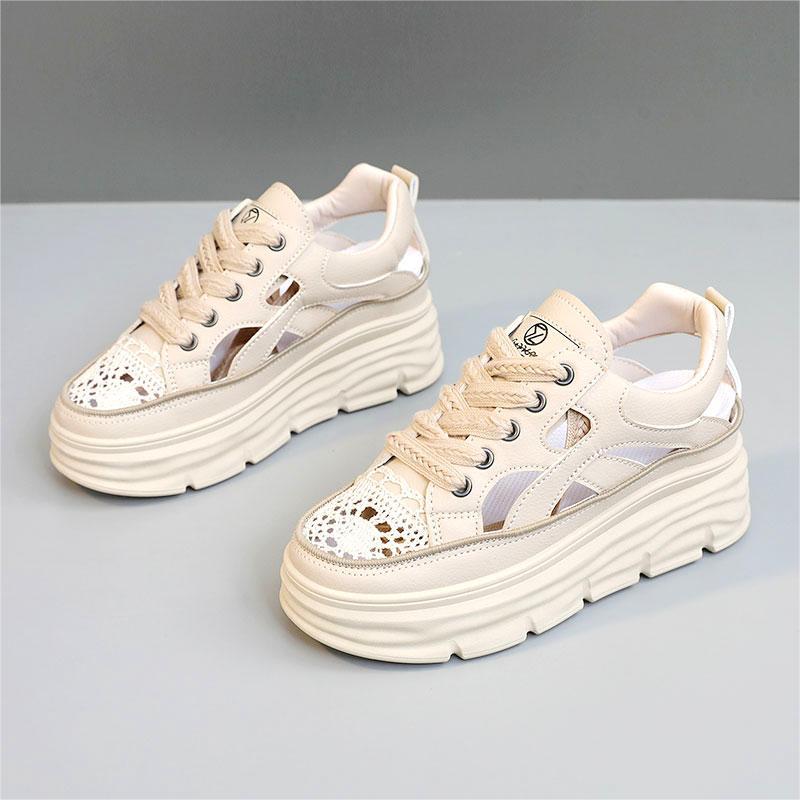 Damen Sneaker mit perforierter Mesh-Oberfläche und dämpfendem Sohlenprofil R&B