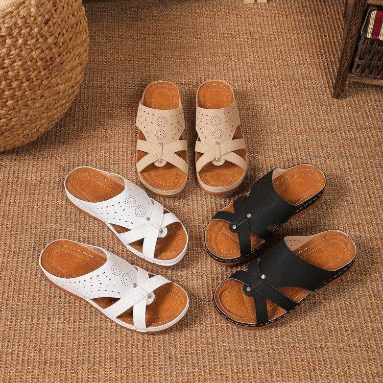 Damen Komfortable und elegante Sandalen mit atmungsaktiven Cut-Outs R&B