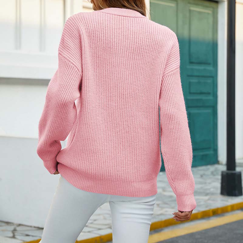 R&B | Einfarbiger Strickpullover Mit Feinem Strick