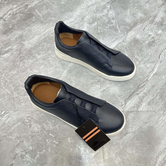 Damen Slip-On Sneakers mit eleganter Lederstruktur und rutschfester Sohle R&B