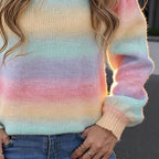 Damen modischer Pullover mit sanften Farbverlauf und relaxed Fit R&B