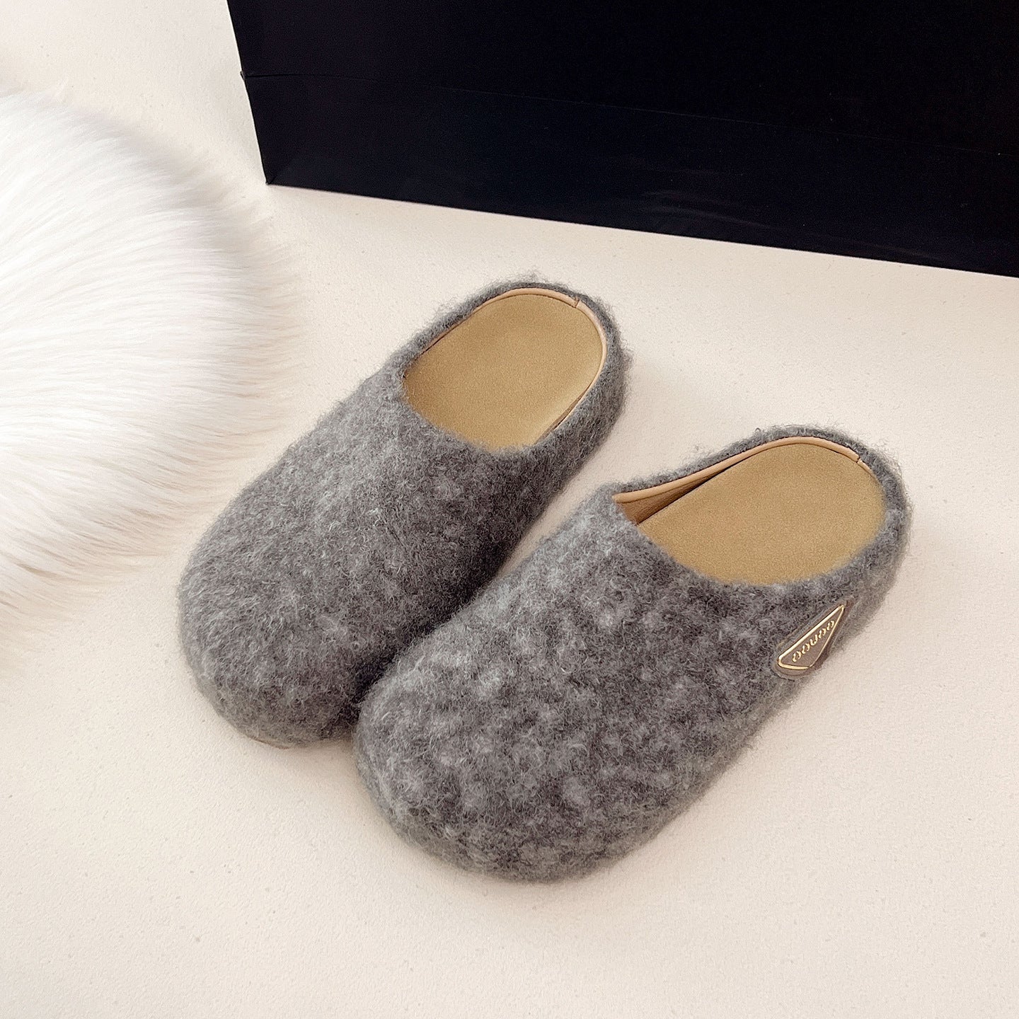 Damen Flauschige Filzclogs R&B
