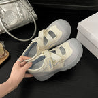 Damen modische Sneaker mit einzigartigem Riemchendesign und atmungsaktiver Oberflächenstruktur R&B