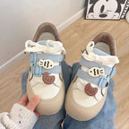 Damen modische Freizeit-Sneaker mit bunten Tierapplikationen