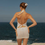 Damen Strandkleid mit Fransen R&B