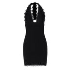 Damen Spitzen-Minikleid mit verführerischem V-Ausschnitt und eleganten Details R&B