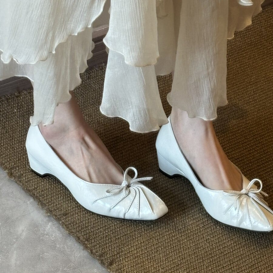 Damen elegante Ballerinas mit raffiniertem Faltendesign und bequemer Innensohle R&B