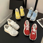 Damen sportive Sneaker mit atmungsaktiver Mesh-Oberfläche und dämpfender Sohle R&B