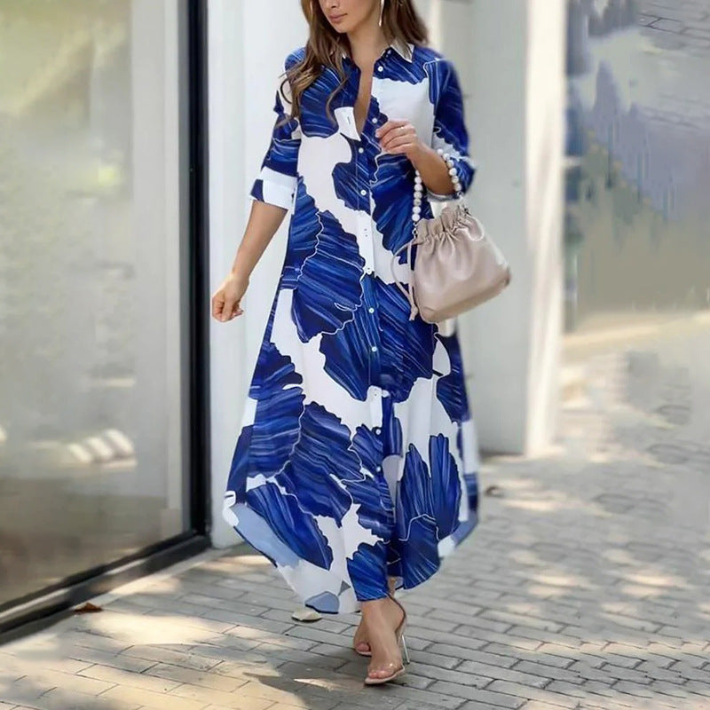 Damen Maxikleid mit seitlichem Schlitz und luftiger Passform R&B