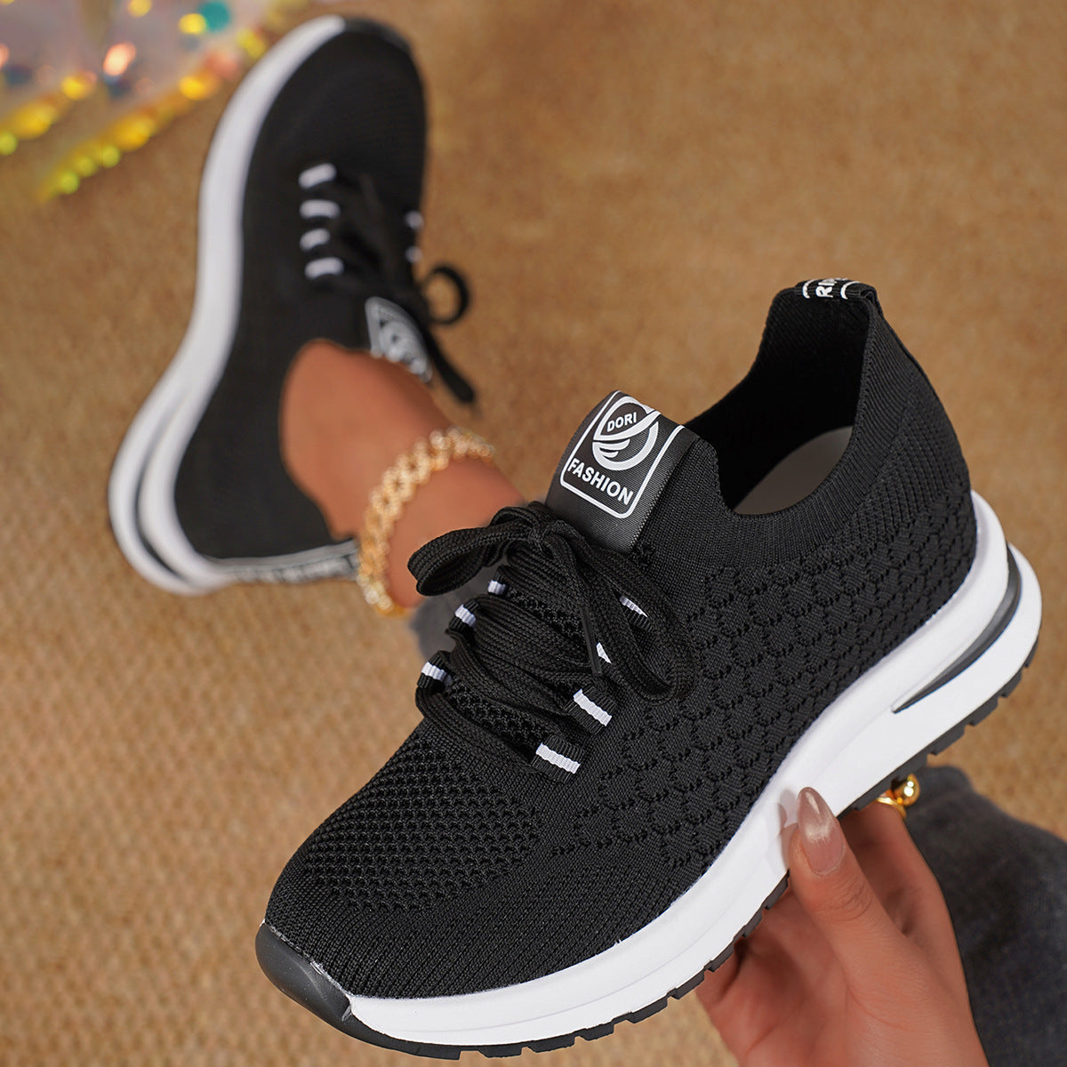 Damen Atmungsaktive Lauf-Sneaker mit flexiblem Obermaterial