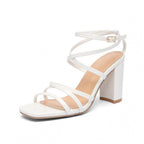 Damen modische Riemchen-Sandalen mit stabilem Blockabsatz und elegantem Design R&B