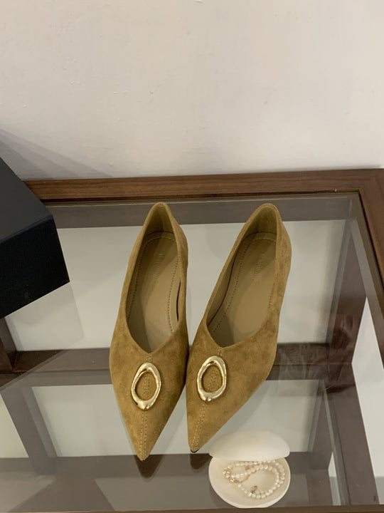 Damen elegante spitze Pumps mit dekorativen Metallakzenten R&B