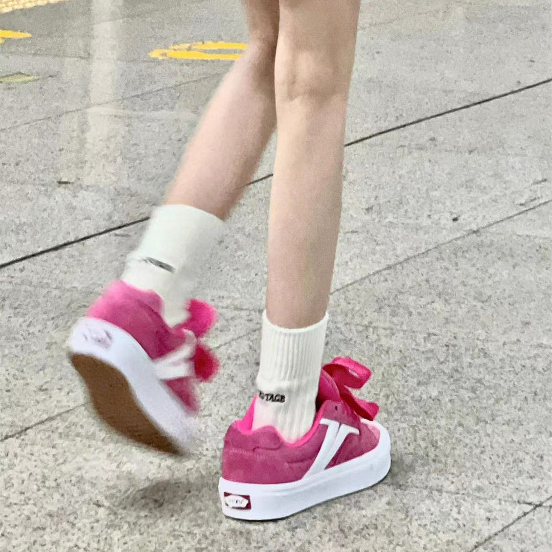 Damen Sneakers mit dekorativen Schleifen und komfortabler Sohle R&B