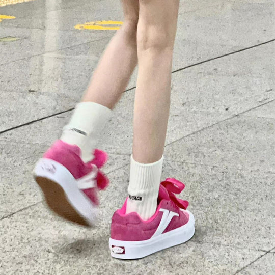 Damen Sneakers mit dekorativen Schleifen und komfortabler Sohle R&B