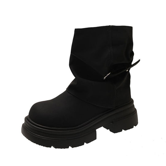 Damen Modische Stiefel mit hohem Schaft und flexibler Sohle R&B