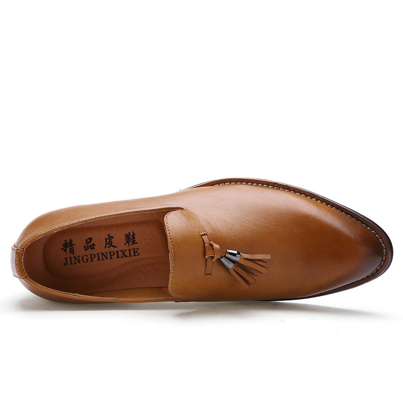 Damen Luxus Loafers aus echtem Leder mit modischen Fransen R&B