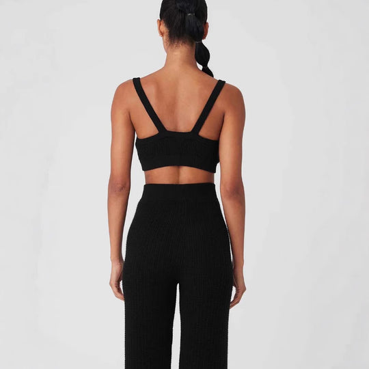 Damen Sportliches Rippstrick-Set R&B