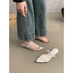 Damen elegante Slingback-Flats mit spitzem Design R&B