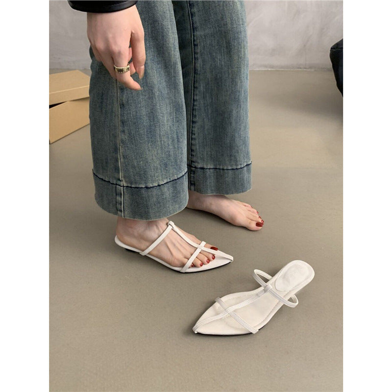 Damen elegante Slingback-Flats mit spitzem Design R&B
