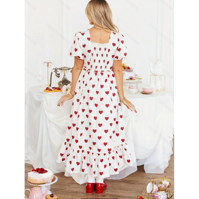 Damen Maxikleid mit Herzen R&B