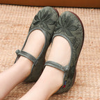 Damen Modische Ballerinas mit floralem Stickdesign R&B