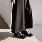 Damen Modische Ballerinas mit verstellbarem Riemchen und eleganten Nieten