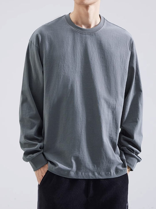 Damen lässiges Langarmshirt aus hochwertiger Baumwolle R&B