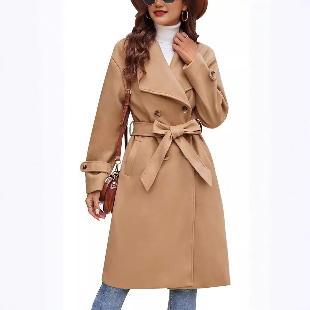 Damen Eleganter und bequemer Langmantel R&B