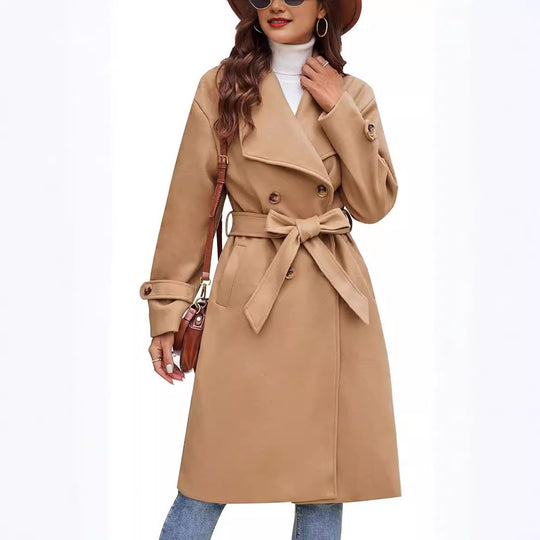 Damen Eleganter und bequemer Langmantel R&B