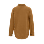 Damen Komfortable Overshirtjacke mit aufgesetzten Taschen und Knopfleiste R&B