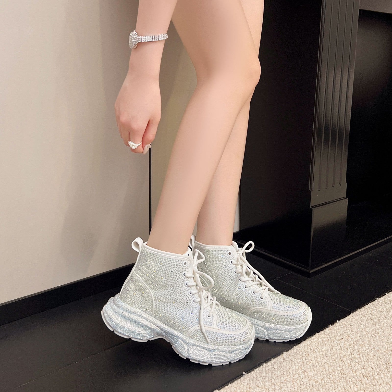 Damen Glitzernde Sneaker mit modischem Design R&B