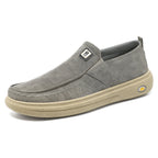 Herren nan lässiger Canvas-Slip-On Freizeitschuh mit Memory-Fußbett und stoßdämpfender Gummisohle R&B