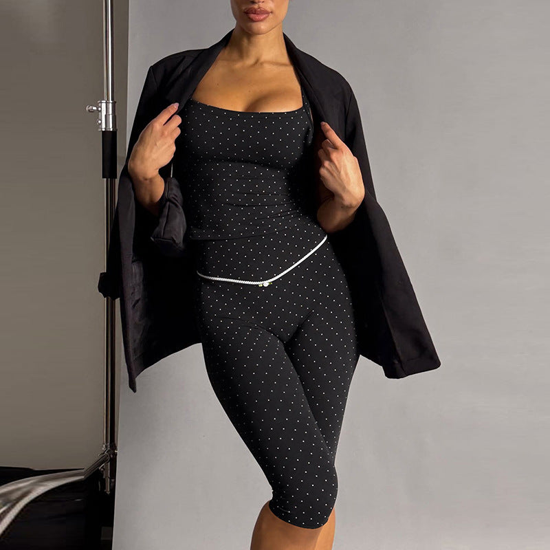 Damen Sportliches Oberteil und Leggings-Set R&B