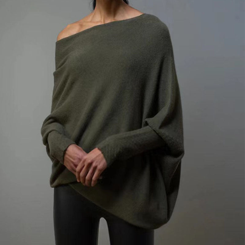 Damen lässiger Schal-Pullover R&B