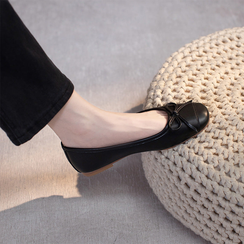 Damen Ballerinas mit dekorativem Schleifenakzent und rutschfester Sohle R&B