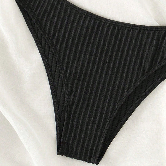 Damen Sportliches Bikiniset mit verstellbaren Trägern und feinstem Rippdesign R&B