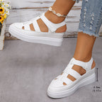Damen Wedge-Sneaker mit verstellbaren Riemen und rutschfester Sohle R&B