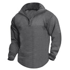 Herren bequeme Fleecejacke mit modernem Reißverschluss und strukturiertem Design R&B