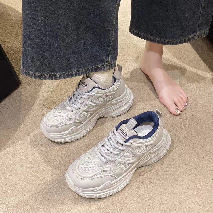 Damen sportliche Sneakers mit atmungsaktivem Mesh-Obermaterial und rutschfester Sohle R&B