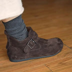 Damen Stylish Mokassins mit seitlichem Reißverschluss und bequemer Sohle R&B