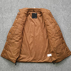 Herren gesteppte Overshirt-Jacke mit praktischen Klappentaschen und robustem Kragen Hedi-Mode