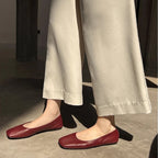 Damen Ballerinas mit R&Brnem Quadratdesign und komfortabler Innensohle R&B