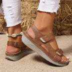 Damen Komfortable Sandalen mit verstellbaren Riemen und atmungsaktiver Sohle R&B