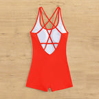 Damen Einteiler Badeanzug mit modernem Cross-Back-Design