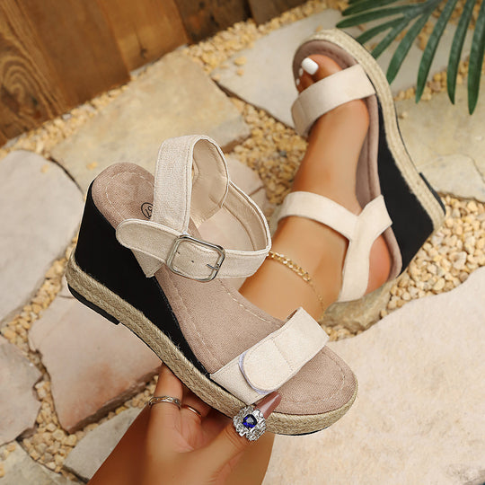 Damen Wedge-Sandalen mit verstellbarem Riemen R&B