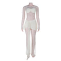 Damen Eleganter Overall aus Spitze mit langen Ärmeln R&B